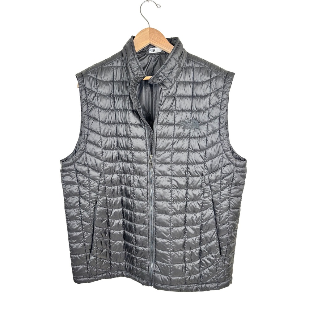 The North Face Thermoball Eco Men's L Black Quilted Insulated Puffer Vest Zip